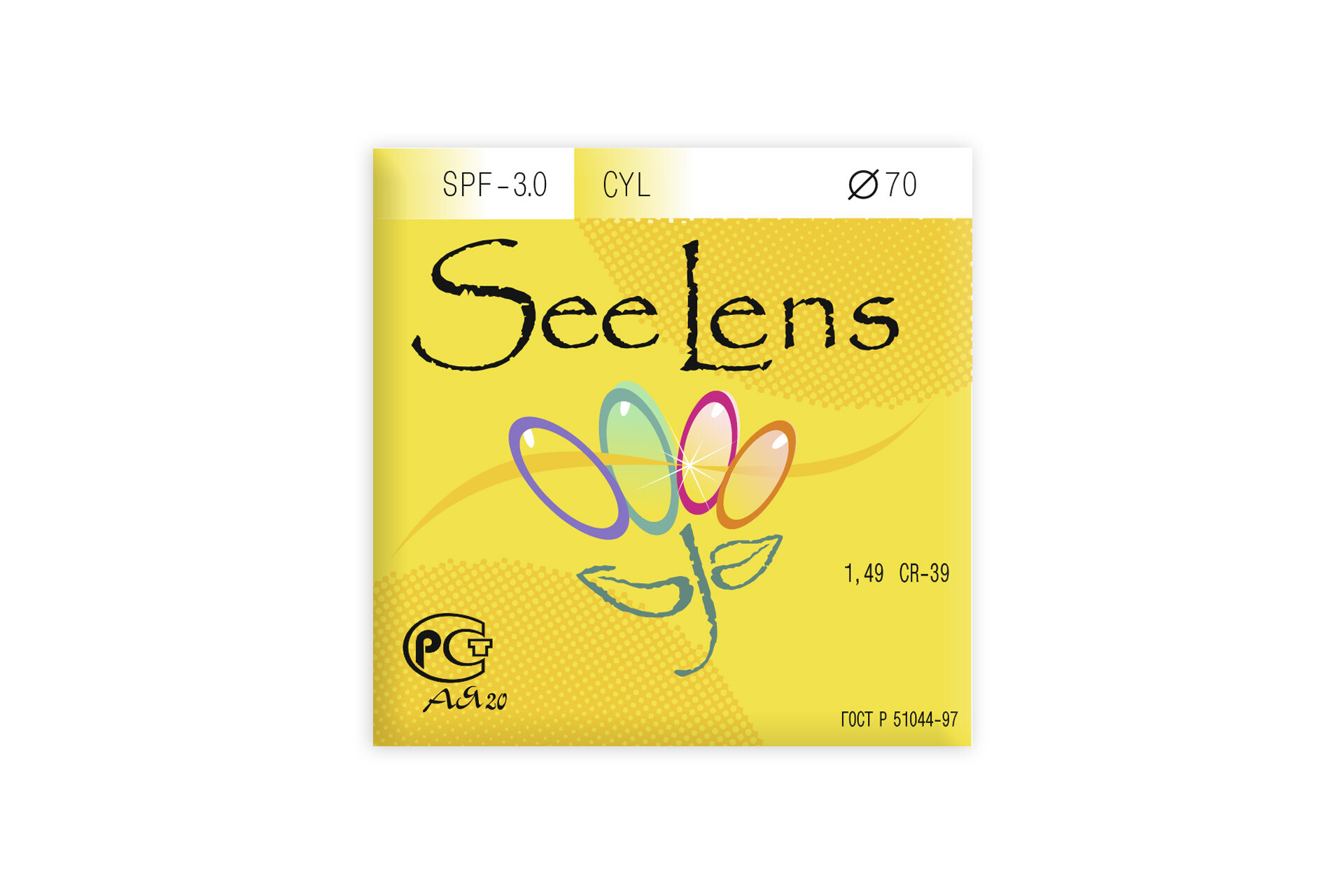 Линза очковая стигматическая +1,5 d70 i1,49 полимерная SeeLens CR-39 Zhenjiang Wanxin Optical Glasses Co., Lt