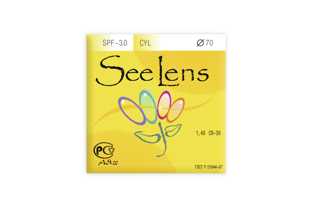Линза очковая стигматическая +1 d70 i1,49 полимерная SeeLens CR-39 Zhenjiang Wanxin Optical Glasses Co., Lt