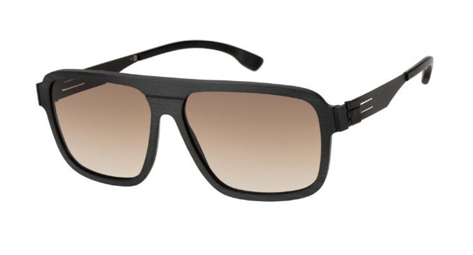 Ic!berlin EGON-BLACK-ROUGH/BLACK-MATT ацетат M + футляр + салфетка