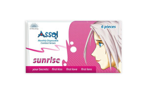 Контактная линза -3,75 r8,6 d14,2 55% Assol Sunrise  UV фильтр материал:окуфилкон d частота замены:ежемесячно