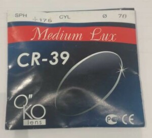 Линза очковая стигматическая +3,5 d70 i1,49 полимерная CR-39 PRC